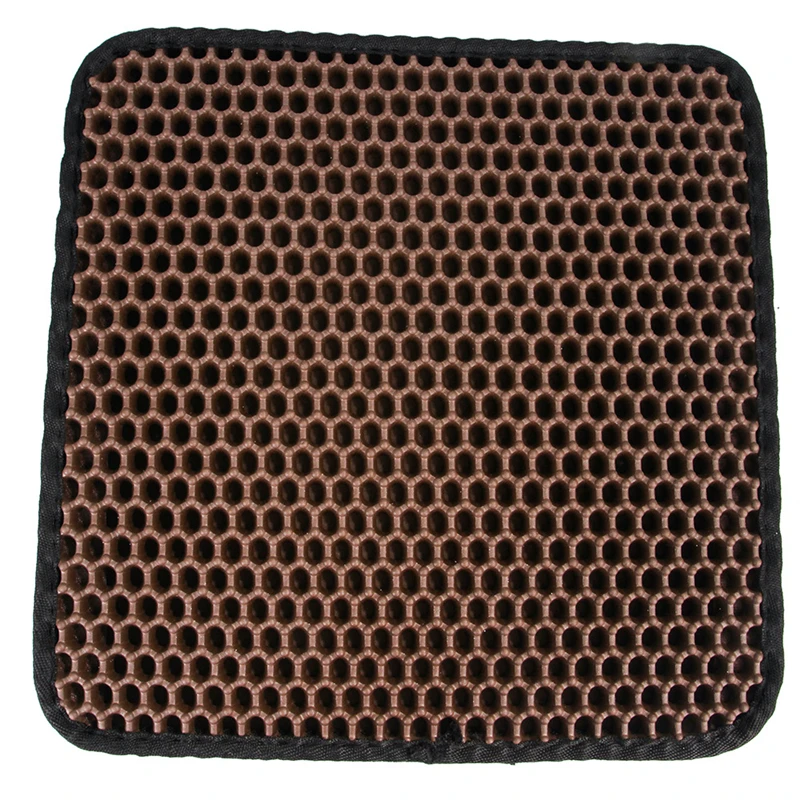 Brown 30*30 см Коврик для кошачьего туалета двухслойный EVA пенопластовый коврик складной водонепроницаемый Противоскользящий кошачий котята подстилка коврик Домашние животные легкая чистка - Цвет: Brown