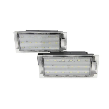 

1 Pair Car LED Number License Plate Light SMD 3528 Replacement for Renault Megane 2 Clio Laguna 2 Megane 3