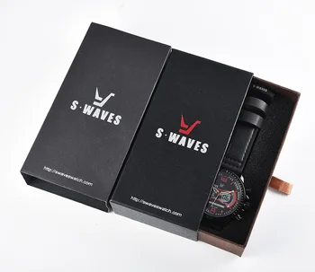 

SWAVES Luxury Brand Watches Box Black Sports Casual Paper Box If Buy The Box with Watch, Will Be Very Cheap