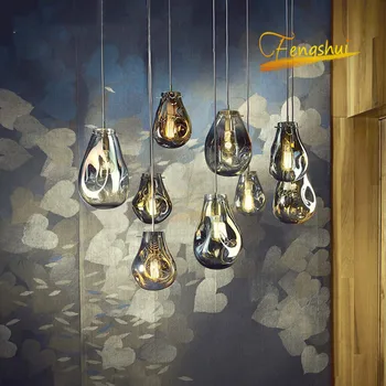 

Nordic Glass LED Pendant Lamp Modern Creative Personality Colorful Glass Pendant Lights Dining Room Living Bedroom Hanging Lamps