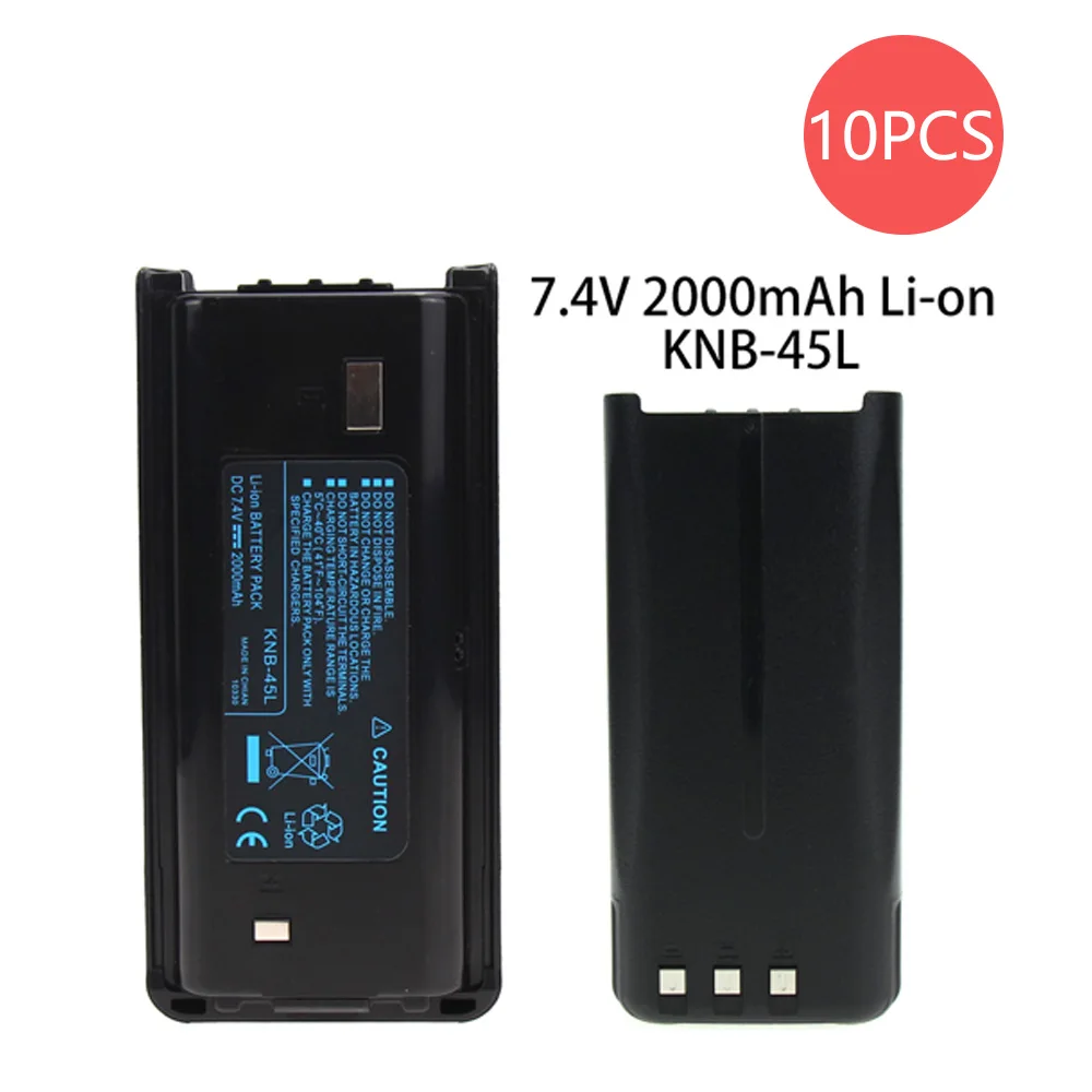 10X KNB-45 KNB-45L 2000mAh Li-ion Battery Compatible for Kenwood TK-3312 TK-2200 TK-2207 TK-2312 TK-3200 TK-3207 TK-2202L TK-221