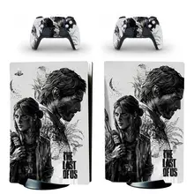 Ostatnia z nas PS5 Standard Disc Edition skórka naklejka naklejka na konsolę PlayStation 5 i 2 kontrolery PS5 skórka naklejka