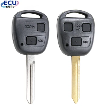 

2BTN 3 BTN Car Key Shell Case Fob For Toyota Yaris With TOY47 Uncut Blade Auto Key Fob Replacement With Rubber Button Pad