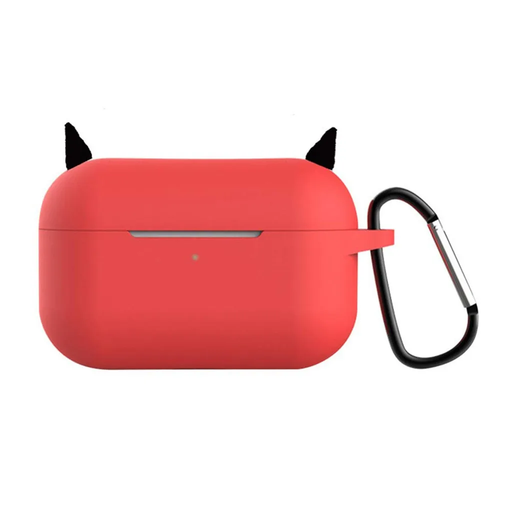 Красный Чехол с рисунком для AirPods Pro, чехол с милыми наушниками, силиконовый чехол для Airpods pro Air pods 3, Беспроводная Bluetooth Крышка, coque 1111#2 - Цвет: Красный