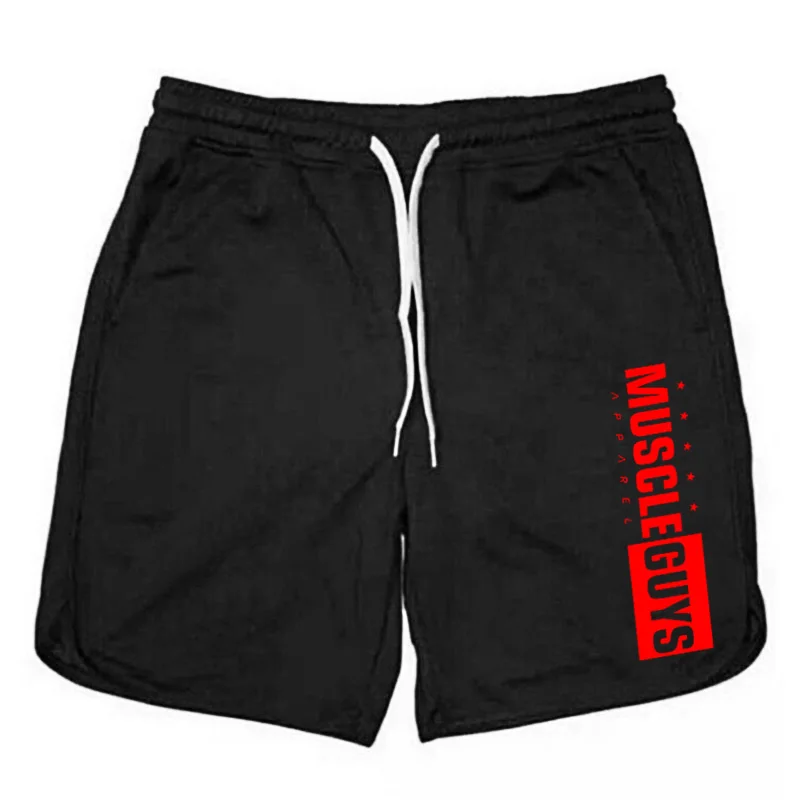 Muscleguys шорты для спортзала мужские с сеткой Короткие брюки повседневные шорты для бега спортивные брюки для фитнеса мужские спортивные шорты - Цвет: black1