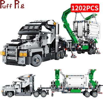 

1202pcs Technic Building Block Engineering Container Truck Children Brick City Construction Educational Toy for Children