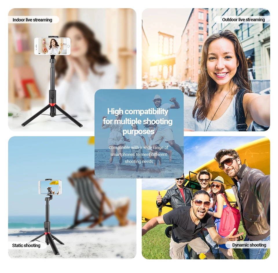 Description Picture 5 of itemSmallRig Portable Wireless Selfie Stick Bluetooth Foldable Mini Tripod For IPhone 13 /For Huawei Remote Control Tripod 3375