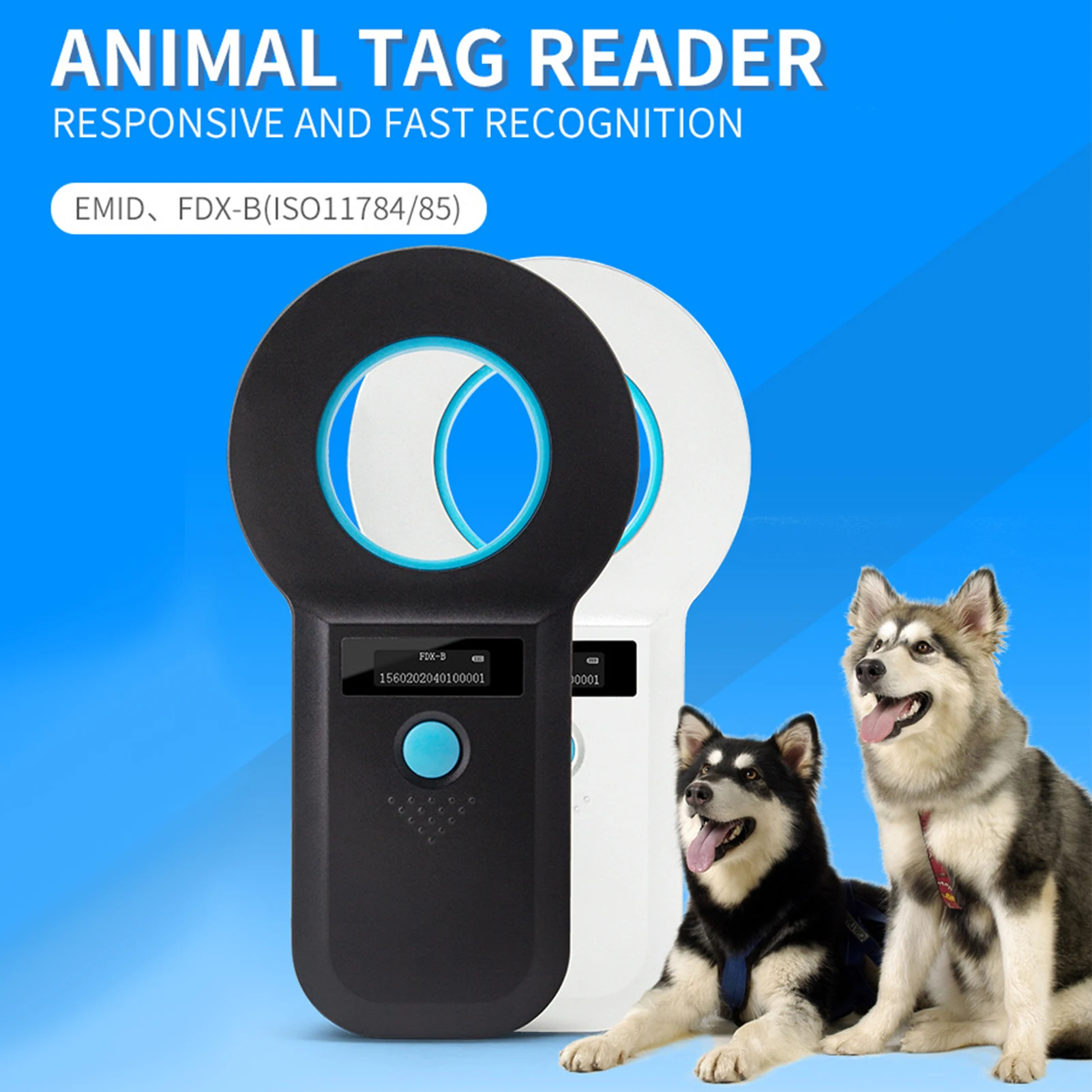 Animal Microchip Pet Tag Scanner ID Reader RFID EMID Handheld USB Connect 128 Informations Storage Function | Компьютеры и офис