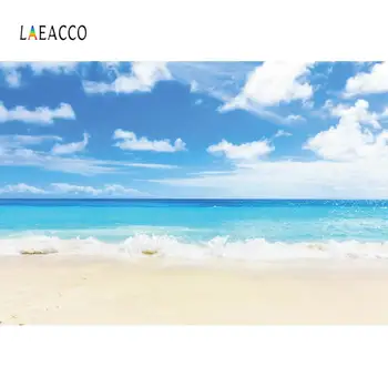 

Laeacco Seaside Beach Summer Sunshine Sea Party Photophone Photography Background Custom Photographic Backdrops For Photo Studio