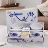 Gift Ceramic Tableware Lucky Cat Tableware Set Blue and White Porcelain Bowl Ceramic Bowl Gift Box Dinner Sets Bone China ► Photo 3/6