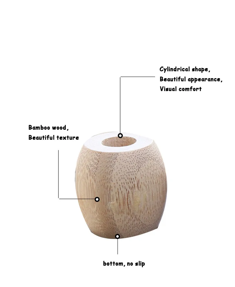 Домашняя зубная щетка из эко-бамбука, деревянная зубная щетка, подставки для ванной комнаты, натуральный органайзер для хранения веганов, аксессуары, инструменты, чашка
