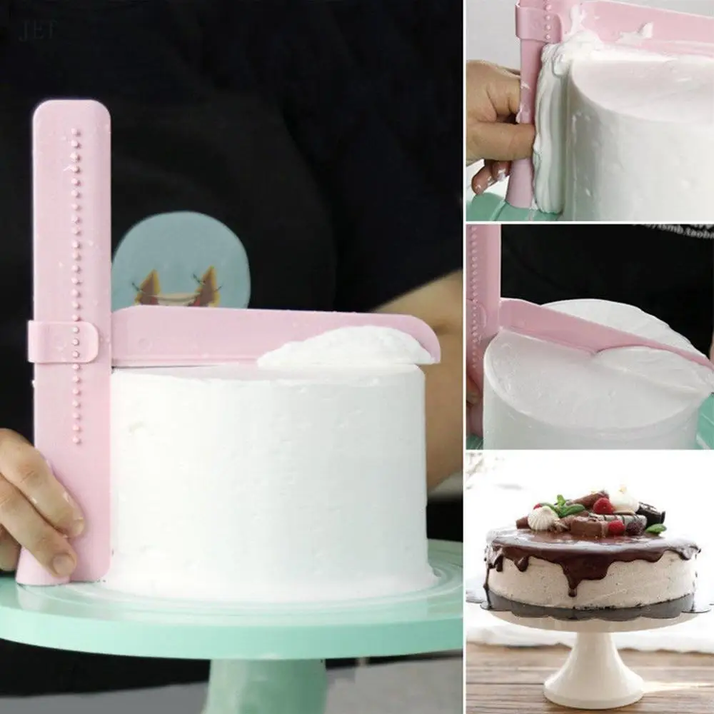 

Cake Scraper Smoother Cream Decorating DIY Adjustable Fondant Spatulas Cake Edge Smoother Bakeware Tableware Kitchen Cake Tool
