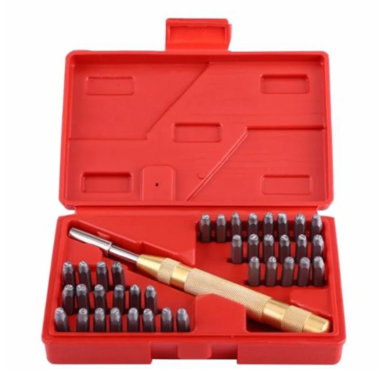 

38pcs Number Metal Steel Stamp Punch Set Tool Die Letter Marker Strike 4MM