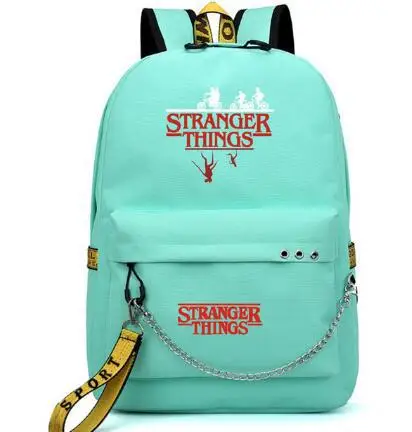 9 Stranger Things USB Backpack women pink Shoulder Bag Student's School Book Bags Fans Travel Bags Laptop bag Bagpack - Цвет: 9