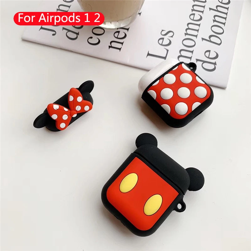 Милый мультяшный беспроводной чехол для гарнитуры Bluetooth для Apple Airpods 1 2, силиконовый мягкий чехол для наушников Airpods, защитный чехол s