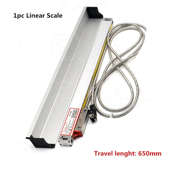 2 Axis 1μm / 5μm LCD Display Digital Readout DRO / Linear Scale mm/inch Mode for Millers Lathes Boring machines Encoder Sensor 650mm Linear Scale