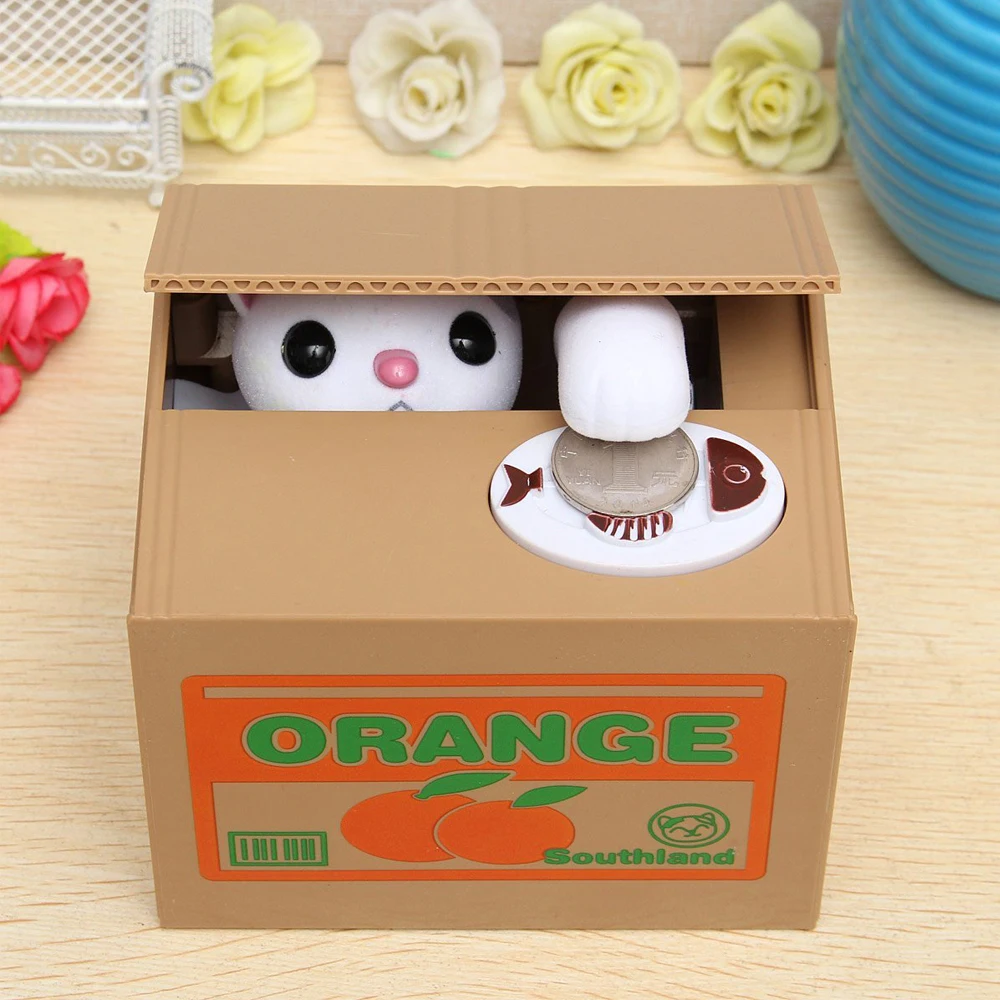 Panda Cat Thief Money Boxes Toy Piggy Banks Gift Kids Automatic Stole Coin Bank Saving Box Moneybox | Дом и сад