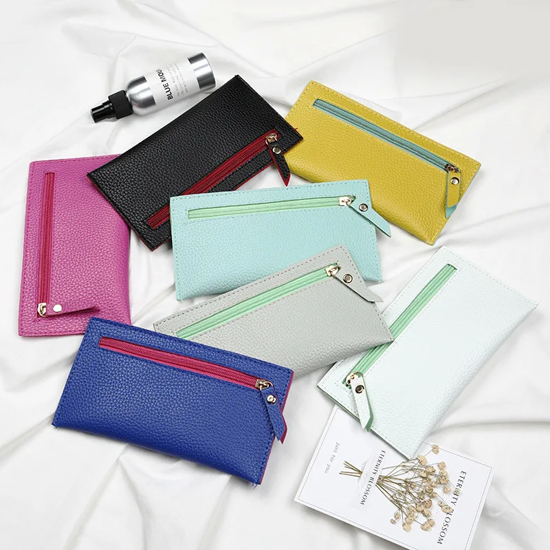 

2019 New Style Fashion WOMEN'S Handbag Pu Long Simple Embossed Leather Wallet WOMEN'S Bag Bag