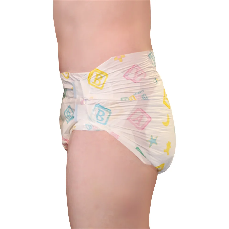 Летние специальные Классические Стильные Мягкие Накладные подгузники для взрослых и детей ABDL 12 шт. подгузники с принтом для взрослых