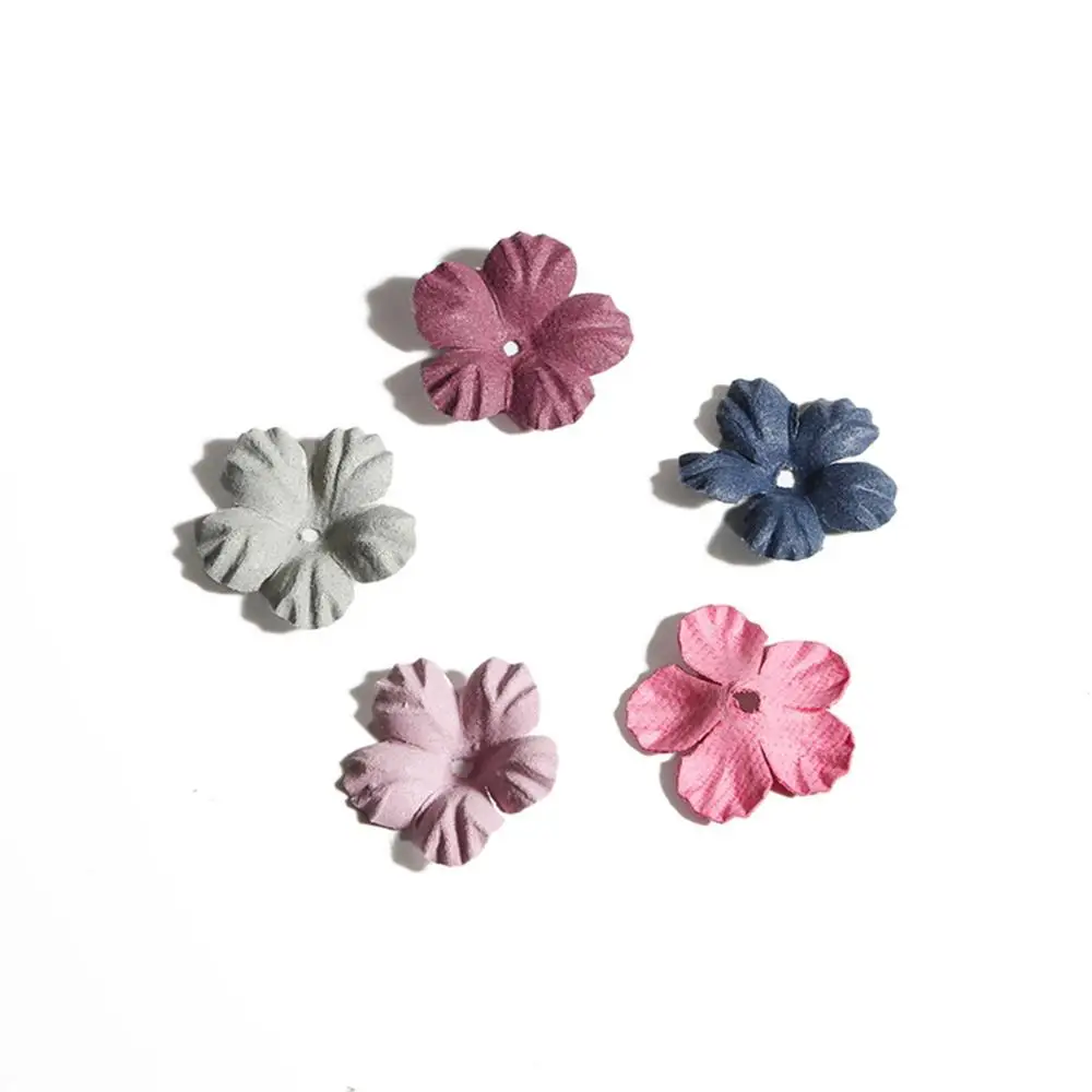 Mixed Color 2.5cm 30 шт. маленькие Изысканные кожаные цветы ручной работы, искусственные цветы на голову, свадебные украшения, сделай сам, скрапбукинг, тканевый цветок - Цвет: Mixed Color 2.5cm