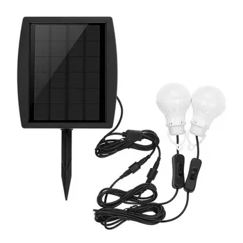 

ICOCO Portable Solar Powered 10 LEDs Double Bulbs Light Garden Home Lamp Emergency Outdoor Light For Fishing Camping Hiking Sale