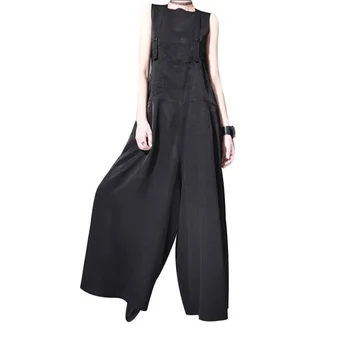 

2018 Summer Sleeveless Trousers For Women Jumpsuits Female Pant Loose Wide Leg Ankle Length Female Pants Fashion New