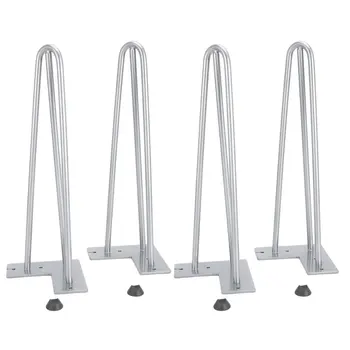 

New Hairpin Table Legs 4 PCS 14 Inch Coffee Table Legs 3 Rod Steel Replacement Leg Mid Century Modern Style Desk Furniture Parts