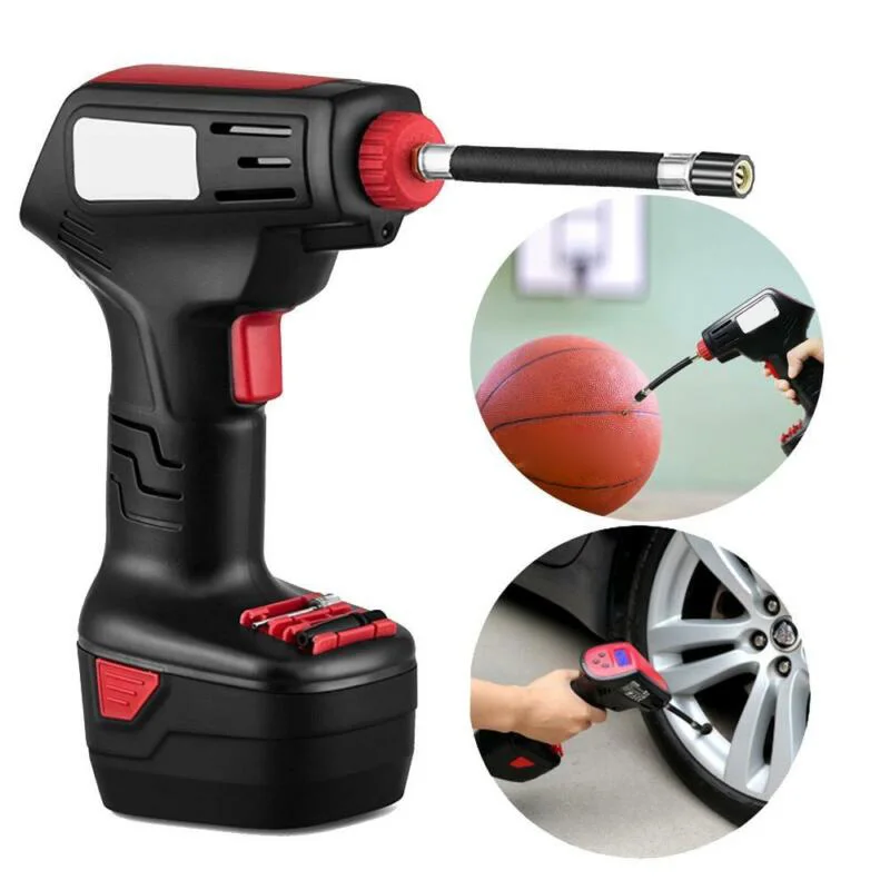 

Air Compressor Cordless Electric Inflator Hand Held Pump Portable W/ Digital LCD Powerful air compressor lightweight tires, toys