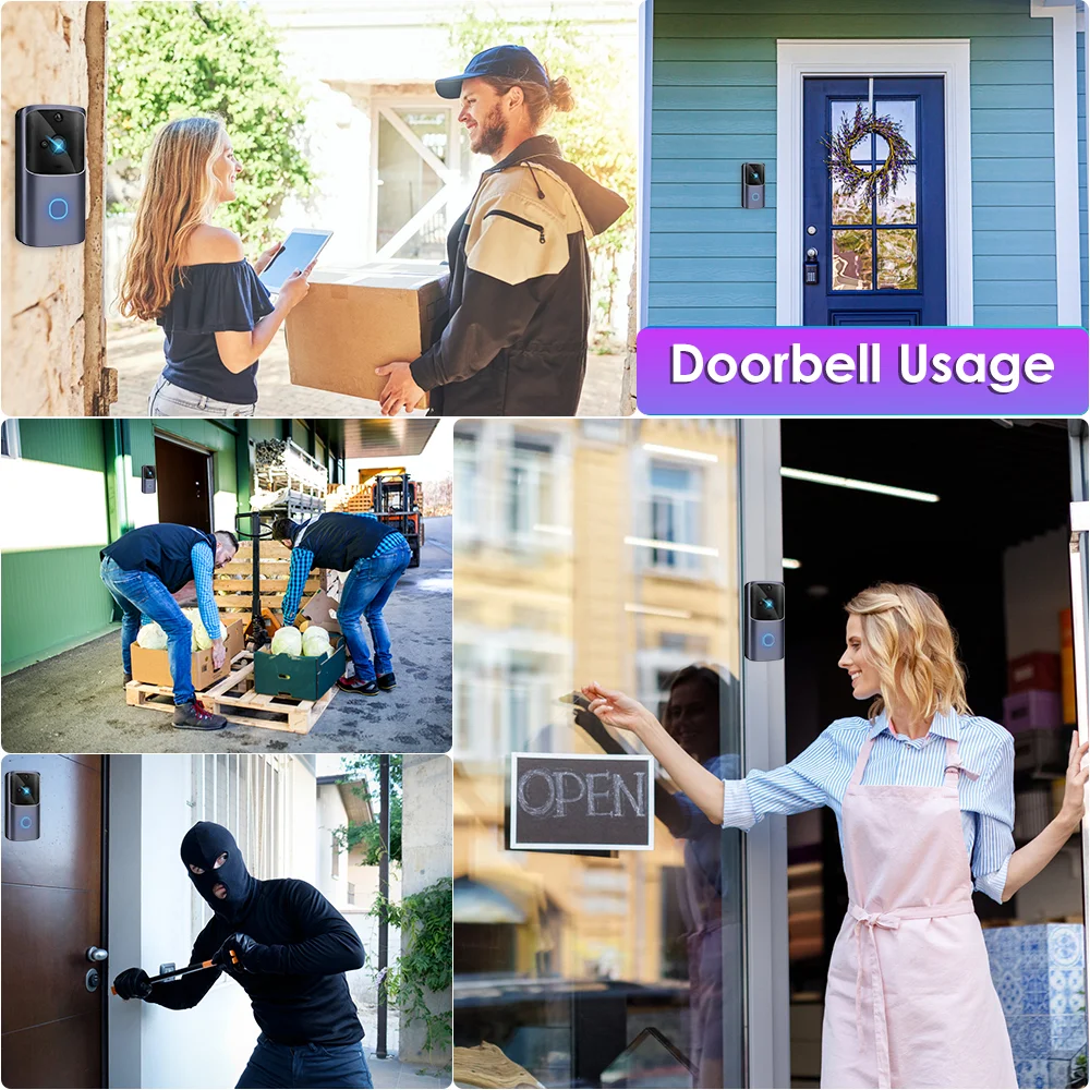 Wireless Night Vision Doorbell Security Camera 5