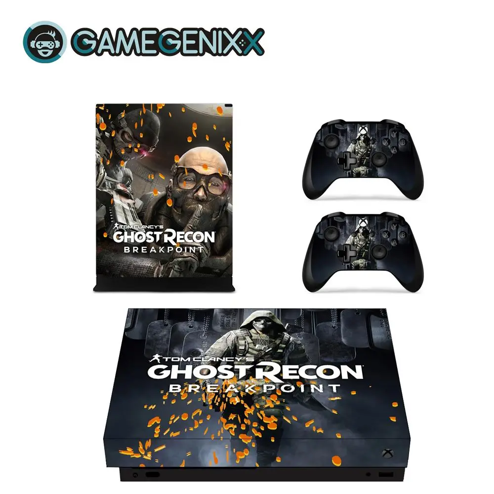 Защитная Наклейка на кожу GAMEGENIXX для консоли Xbox One X и 2 контроллера-Ghost Recon
