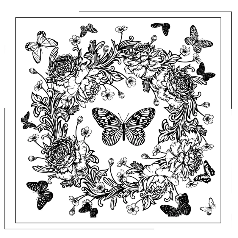 

Butterfly Full Page Clear Silicone Stamps Scrapbooking Crafts Decorate Photo Album Embossing Cards Making Clear Stamps New