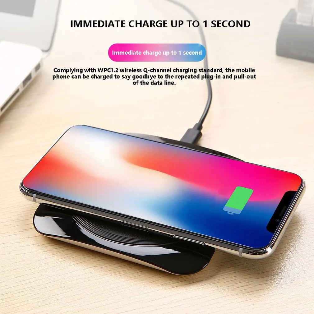 10W High Power Square Wireless Mobile Phone Charger Aluminum Mobile Phone Wireless Fast Charger Fashion For Iphone&Android