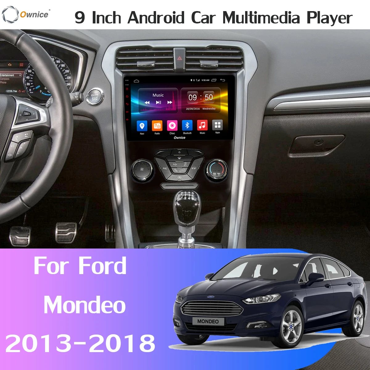 Perfect 360°Panoramic Camera 4G LTE Android 9.0 8Core 4G+64G GPS Radio SPDIF DSP CarPlay Car Multimedia Player for Ford Mondeo 2013-2018 1