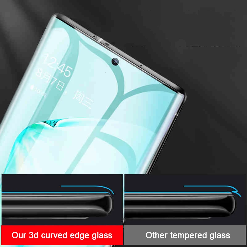 9D изогнутое защитное закаленное стекло для samsung Galaxy Note 10 Pro S 8 9 S10 Lite 5G S10e S7 Edge S8 S9 Plus защита экрана