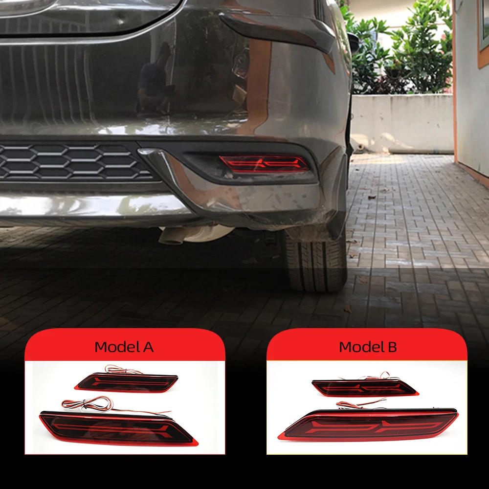 2PCS For Honda CR-V CRV 2017 2018 LED Rear Bumper Light Rear Fog Lamp Reflect
