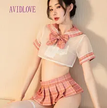 セクシーなコスプレ日本人女性学友制服コスプレ学生女の子jkドレスコスプレセクシーなドレスエロポルノtシャツ格子縞のスカート Aliexpress
