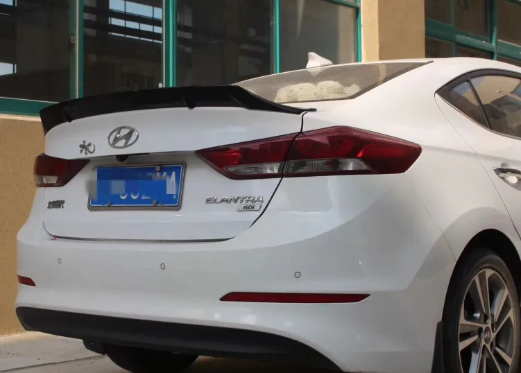 Для hyundai Elantra спойлер абс материал заднее крыло грунтовка цвет задний 2017