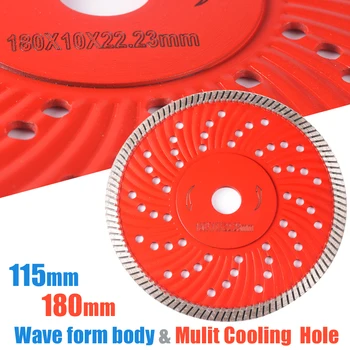 

180mm Turbo Wave Form Body Diamond Grinder Blade/Disc ​Porcelain Tile Dry Cutting Wheel 115mm Ultrathin Diamond Ceramic Cutter