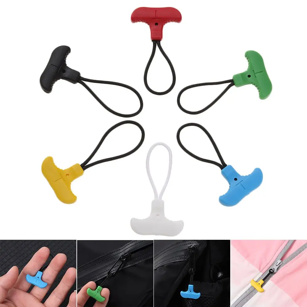 T Shape Zipper Colorful Puller Replacement 5/10PCS Clothing Zip Fixer Travel Bag Suitcase Backpack Zipper Practical Tent Fixer Zipper repair kit,zipper pullers,zipper sliders,zipper heads,zipper accessories