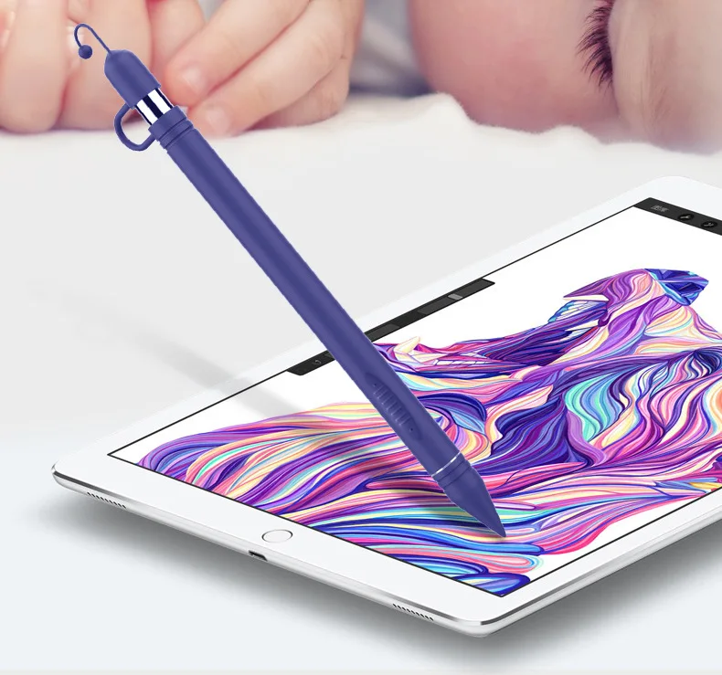 Цветной мягкий силиконовый совместимый для Apple Pencil чехол совместимый для iPad Tablet стилус защитный чехол