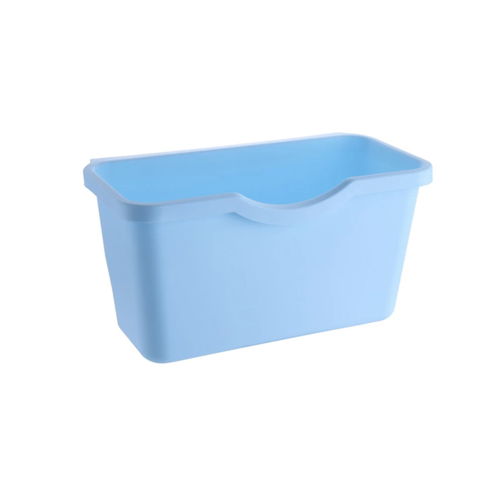 Дверь кухонного шкафа пластиковая корзина подвесная корзина для мусора мусорное ведро мусорная чаша коробка мусорная корзина кухонный держатель для хранения аксессуары - Цвет: Blue