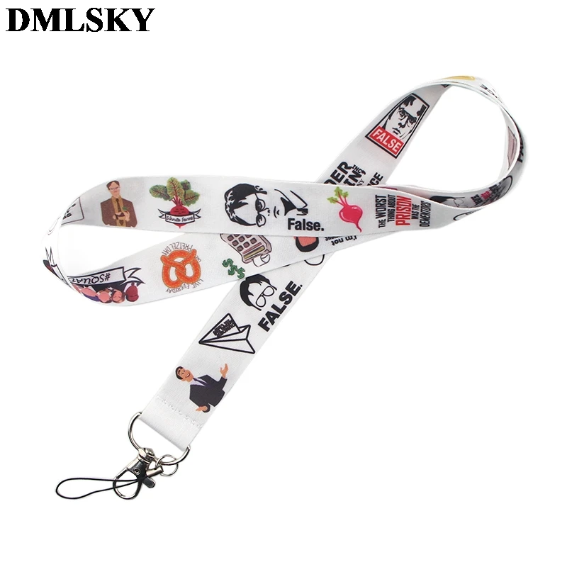 DMLSKY The Office TV Show Lanyard Keychain Lanyards for keys Badge ID Mobile Phone Rope Neck Straps Accessories Gifts M3779