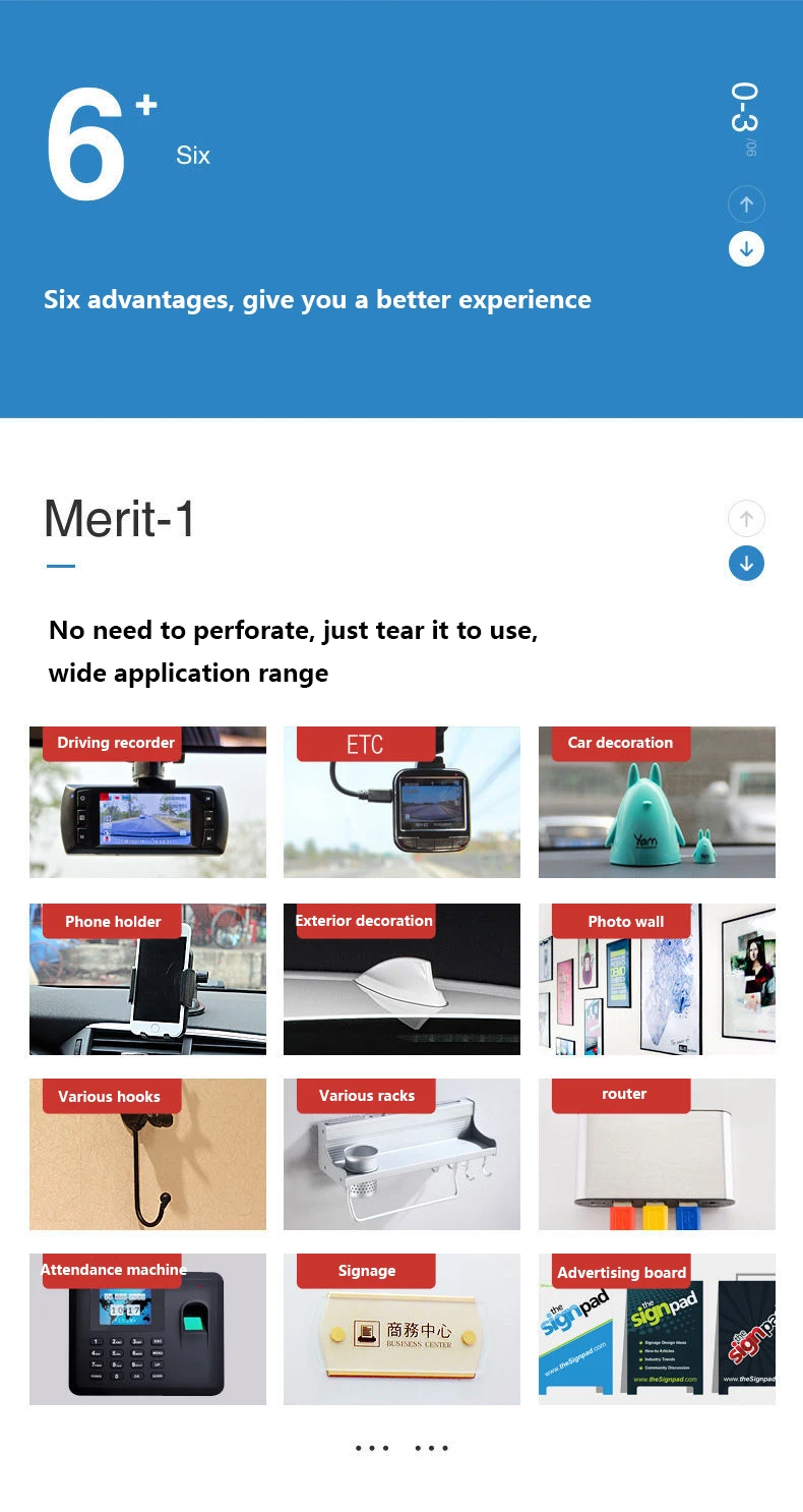 Description Picture 2 of itemTransparent Nano Tape Washable and Reusable Double-sided Adhesive Wall Hooks Hanger Strong Universal Hook Tape for Furniture