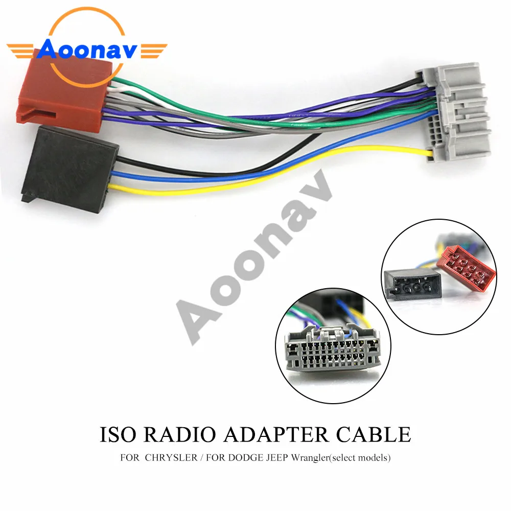 Aoonav 12 134 ISO радио жгут проводов адаптер Разъем для CHRYSLER 2007 + DODGE 2008 (выбранные