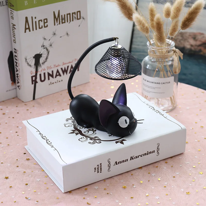 Японский стиль студенческая мода милый черный волшебный светильник кошка
