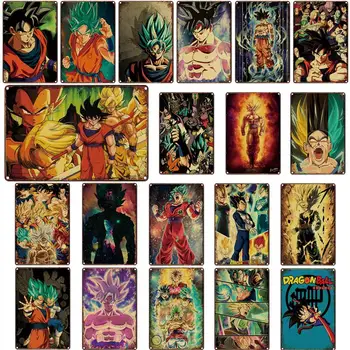 

Dragon Ball Iron Painting Art Vintage Home Wall Living Room Decor Bar Pub Home Wall Decor Retro Metal Art Poster