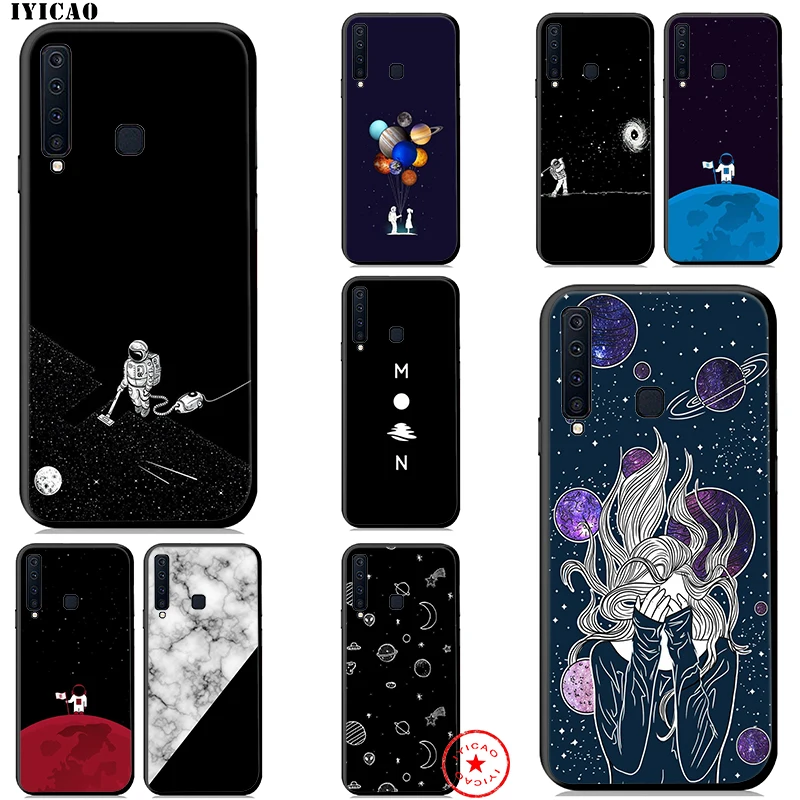 Moon Space Planet Black Soft Case for Samsung Galaxy A10s A20s A30s A40s A50s A70s A20E Silicone |