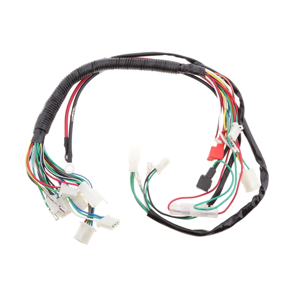 Electric Engine Start Wiring Loom Harness For 110cc 125cc 250cc Pit Dirt Bike ATV Quad