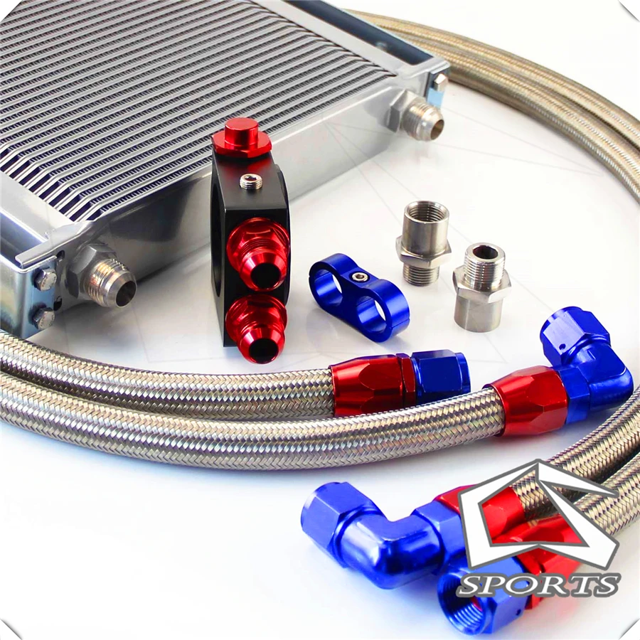 Best Price Universal 16 row AN10 New-style Engine Oil Cooler Kit Thermostat Sandwich Plate Best Price Universal 16 row AN10 New-style Engine Oil Cooler Kit Thermostat Sandwich Plate