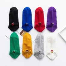 Милые женские носки с вышивкой ярких цветов Kawaii Harajuku Happy в Корейском стиле; модные забавные носки для девочек; хлопковые летние носки